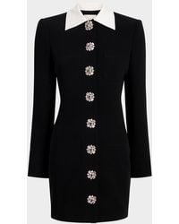 Cinq À Sept - Sheryl Tailored Crystal-Button Mini Dress - Lyst