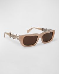 Palm Angels - Milford Acetate & Metal Rectangle Sunglasses - Lyst