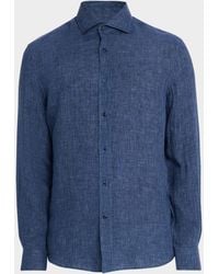 Brunello Cucinelli - Apos;S Linen Spread Collar Button-Down Shirt - Lyst