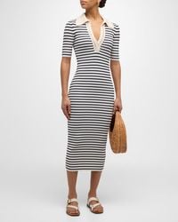 A.L.C. - Darcy Stripe Rib-knit Midi Dress - Lyst