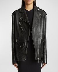 Khaite - Hanson Leather Moto Jacket - Lyst