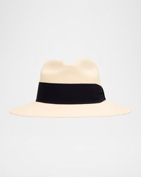 Frescobol Carioca - Rafael Wide-Ribbon Straw Panama Hat - Lyst