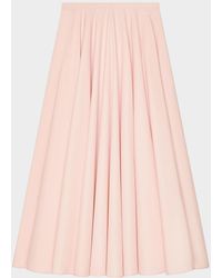 Givenchy - Cotton Poplin A-Line Midi Skirt - Lyst