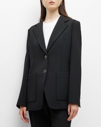St. John - Stretch Crepe Single-Breasted Suiting Jacket - Lyst