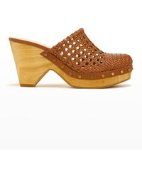 Veronica Beard Grita Tiger-print Clog Mules in Brown | Lyst