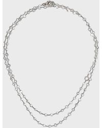 64 Facets - Rose-cut And Brilliant-cut Floating Diamond Necklace, 32"l - Lyst