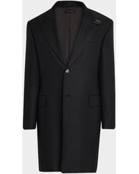 Brioni - Apos;S Wool Chevron Single-Breasted Overcoat - Lyst