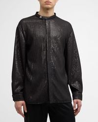 Amiri - Sequin Button-Down Shirt With Tab Collar - Lyst