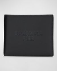 Balenciaga - Duty Free Embossed Logo Leather Bifold Wallet - Lyst