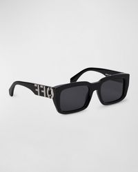 Off-White c/o Virgil Abloh - Hays Acetate Rectangle Sunglasses - Lyst
