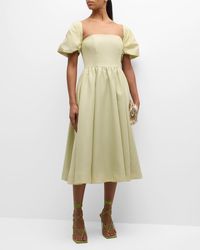 mestiza - Odette Off-Shoulder Jacquard Midi Dress - Lyst