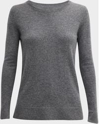 Neiman Marcus - Cashmere Basic Crewneck Top - Lyst