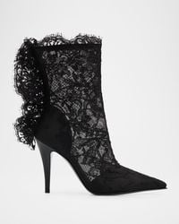 McQueen - Heron Lace Ankle Boots - Lyst