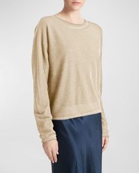 Vince - Wool And Silk Double-layer Crop Sweater - Lyst