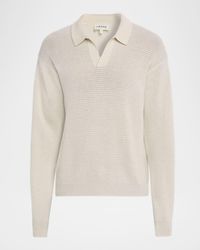 FRAME - Knit Wool And Cashmere Johnny Collar Sweater - Lyst