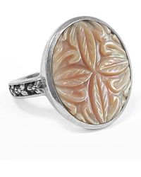 Stephen Dweck - Hand-Carved Natural Rose Mother-Of-Pearl Ring - Lyst