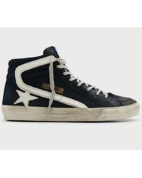 Golden Goose - Slide Denim & Leather High-top Sneakers - Lyst