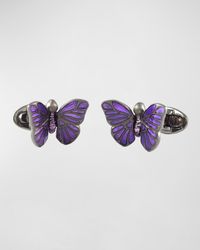Jan Leslie - Enamel Butterfly Cufflinks - Lyst
