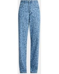 Dries Van Noten - Peyton Laser-Print Denim Wide-Leg Jeans - Lyst