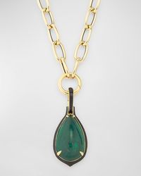 Goshwara - G-One Pear Shape Pendant Necklace With Enamel - Lyst
