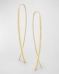 Lana Jewelry - 14k Gold Flawless Narrow Upside Down Diamond Hoop Earrings - Lyst