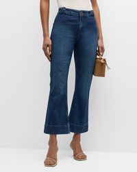 FRAME - Braided Crop Mini Bootcut Jeans - Lyst