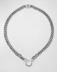 David Yurman - Double Wheat Chain Necklace With Diamonds - Lyst
