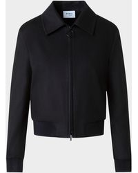Akris Punto - Cashmere-Wool Crop Bomber Jacket - Lyst