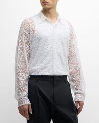 DSquared² - Sequin Blossoms Sheer Dress Shirt - Lyst