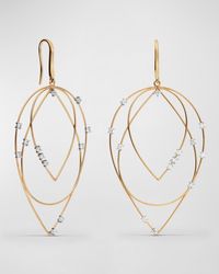Lana Jewelry - 3-tier Drop Hoop Earrings With Diamonds - Lyst