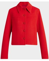 Jil Sander - Cropped Boxy Wool Jacket - Lyst