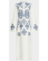 Silvia Tcherassi - Adalys Geometric Linen-Cotton Tunic Dress - Lyst