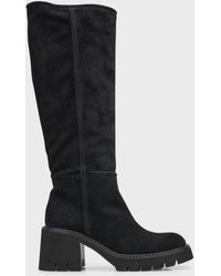 Pedro Garcia - Zorion Suede Lug-Sole Knee Boots - Lyst