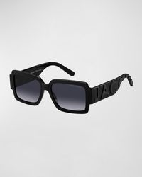 Marc Jacobs - Embossed Logo Acetate Rectangle Sunglasses - Lyst