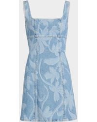 Rails - Altadena Floral Cotton Denim Sheath Mini Dress - Lyst