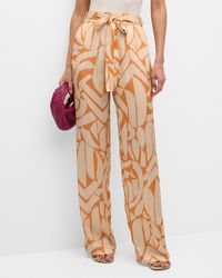 Alexis - Cassell Tie-Waist Relaxed Straight-Leg Pants - Lyst