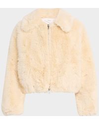A.L.C. - Esme Embellished Faux Fur Jacket - Lyst