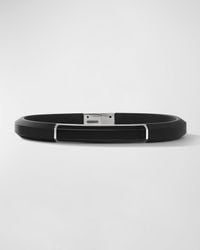 David Yurman - Streamline Id Rubber Bracelet With Onyx And Silver, 8mm - Lyst