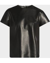 Tom Ford - Leather Short-Sleeve Top - Lyst