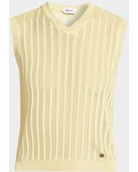 Versace - La Vacanza Mesh Rib-Knit Sweater Vest - Lyst