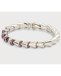 Oscar Heyman - Platinum Pink Sapphire Cornucopia Bracelet, 7"l - Lyst