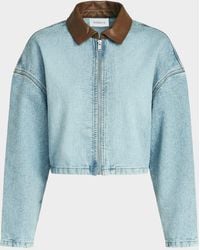 SER.O.YA - Coop Cropped Denim Jacket - Lyst