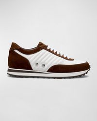 Di Bianco - Daytona Suede-leather Low-top Sneakers - Lyst