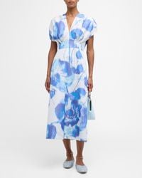 Lela Rose - Isabel Floral Print Maxi Dress - Lyst
