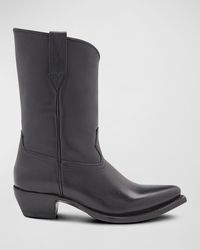 Frye - Sacha Mid Leather Cowboy Boots - Lyst