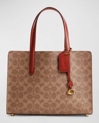 COACH - Carter 28 Signature Coated Canvas Tote Bag - Lyst