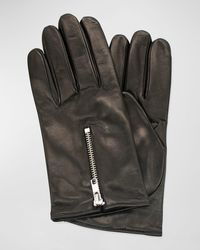 Portolano - Napa Leather Gloves With Zipper - Lyst