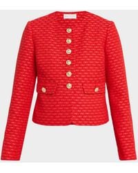 Tahari - The Marlena Button-Down Tweed Jacket - Lyst