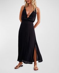 ViX - Solid Amalia Maxi Dress Coverup - Lyst
