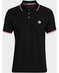 Moncler - Apos;S Short Sleeve Polo With Contrast Sleeves - Lyst